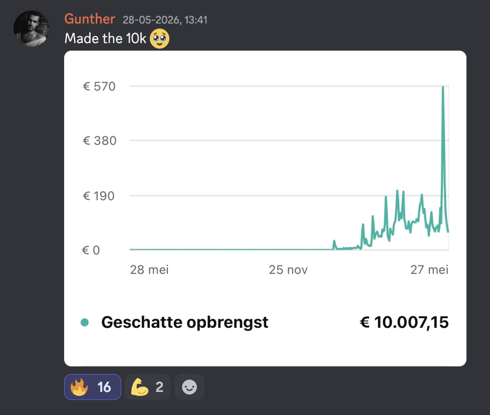 Gunther Made his first €10k (€10,007.15)